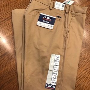 Izod chino khaki pants slim fit 34x32